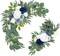 Pack of 2 - Wedding Arch Flowers,Artificial Dusty Blue Flowers Faux Flower Swag